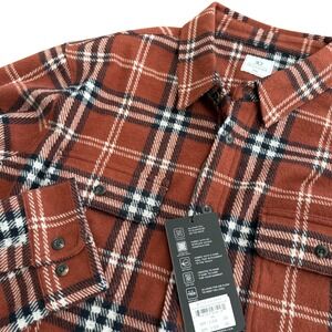 7Diamonds Mens Generation 4-Way Stretch Flannel Shirt Rust Plaid XXL GSMK-7397